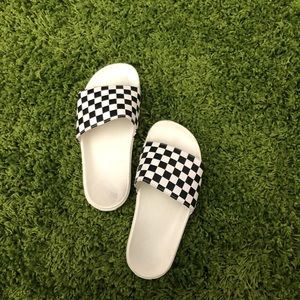 Vans checkered slides